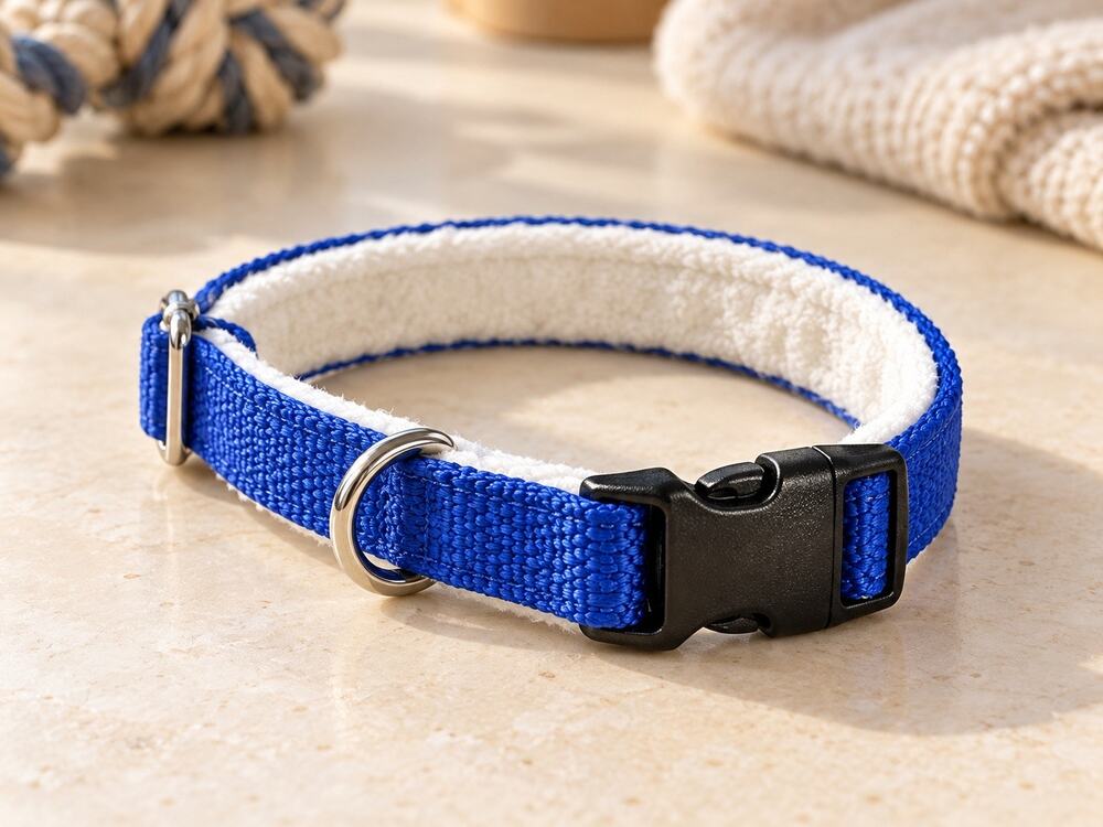 Pawsitive Blue Dog Collar Small Adjustable Soft Lined 9–13 Inch New